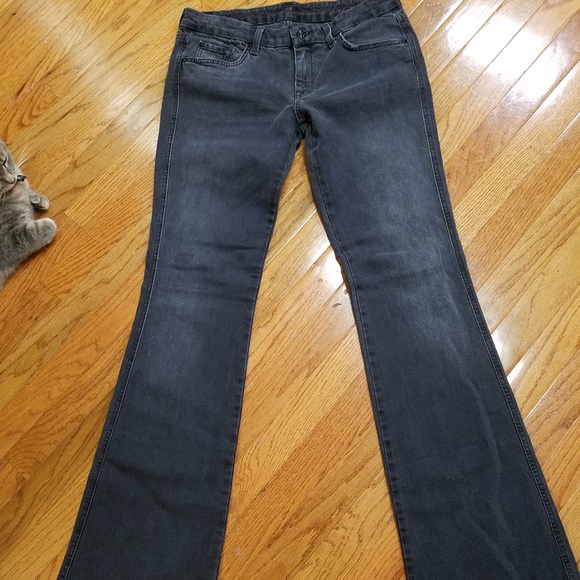 7 For All Mankind Denim - 7 for all mankind "A" pocket black bootcut jeans